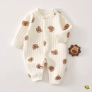 Macacão Cotton em Malha Suave de Botão Brincarzi