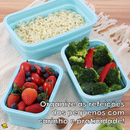 Conjunto 4 Potes Marmitas de Silicone Dobrável