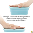 Conjunto 4 Potes Marmitas de Silicone Dobrável
