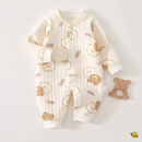 Macacão Cotton em Malha Suave de Botão Brincarzi