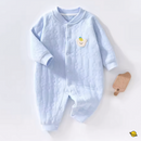 Macacão Cotton em Malha Suave de Botão Brincarzi