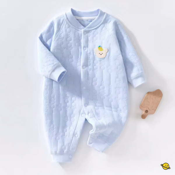 Macacão Cotton em Malha Suave de Botão Brincarzi