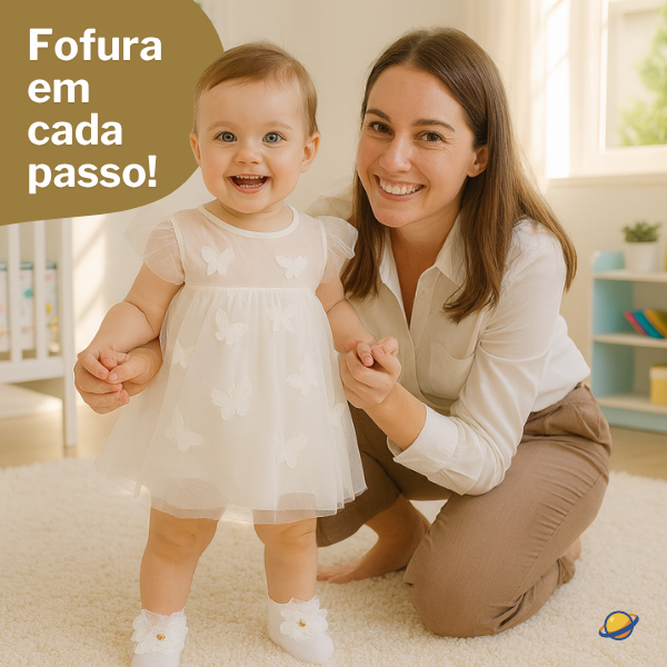 Kit 3 Pares Meia Princess Girls Brincarzi