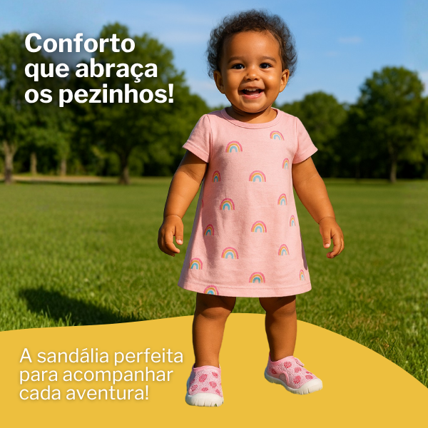 Sandália Arco Iris Respirável Brincarzi