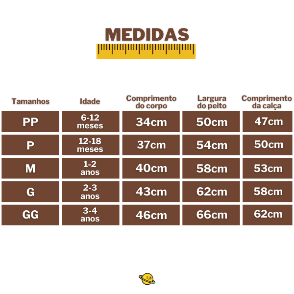 Pijama de Veludo parte Interna - Inverno Luxury Brincarzi