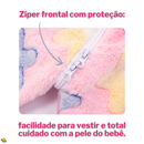 Macacão Pijama Veludo Confortável Brincarzi