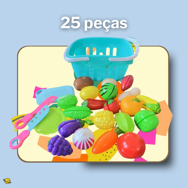 Brinquedo Cesta de Frutas Montessori Brincarzi