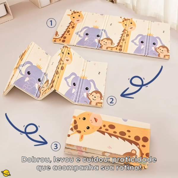 Tapete Dobrável Infantil de Atividades Impermeável - Brincarzi