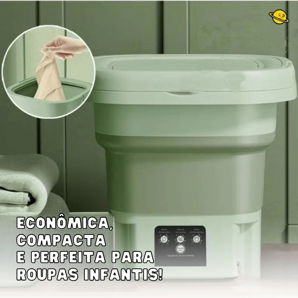 Mini Máquina de Lavar Roupa Dobrável