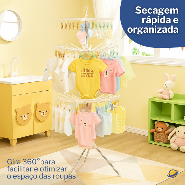 Varal de Roupas Dobrável Portátil Brincarzi