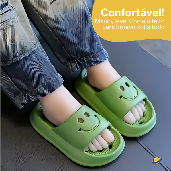 Chinelo Crocs Smile Face Infantil