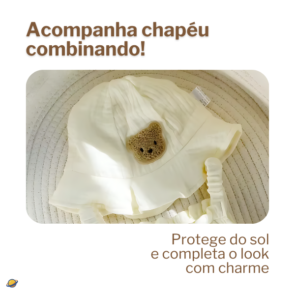 Macacão de Verão Summer Vibes (3 Peças) Brincarzi