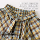 Conjunto Infantil Cropped Polo + Saia-Short blp Brincarzi