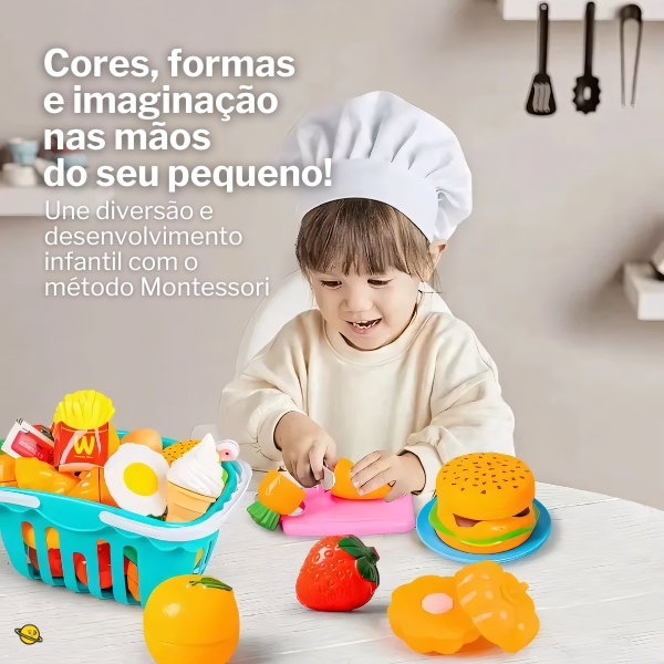 Brinquedo Cesta de Frutas Montessori Brincarzi