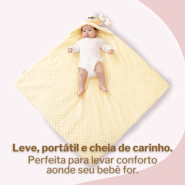Manta e Cobertor Sunshine (2 em 1) com Capuz de Inverno Brincarzi