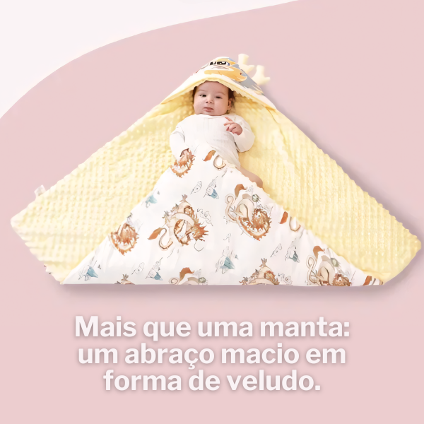 Manta e Cobertor Sunshine (2 em 1) com Capuz de Inverno Brincarzi