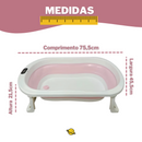 Banheira Dobrável com Termômetro Brincarzi