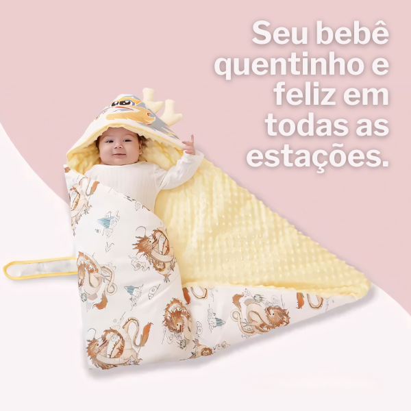 Manta e Cobertor Sunshine (2 em 1) com Capuz de Inverno Brincarzi