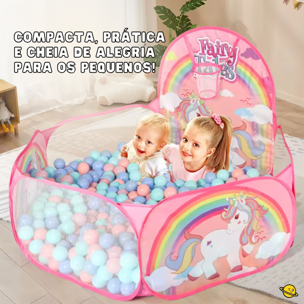 Piscina de Bolinhas com Cesta de Basquete