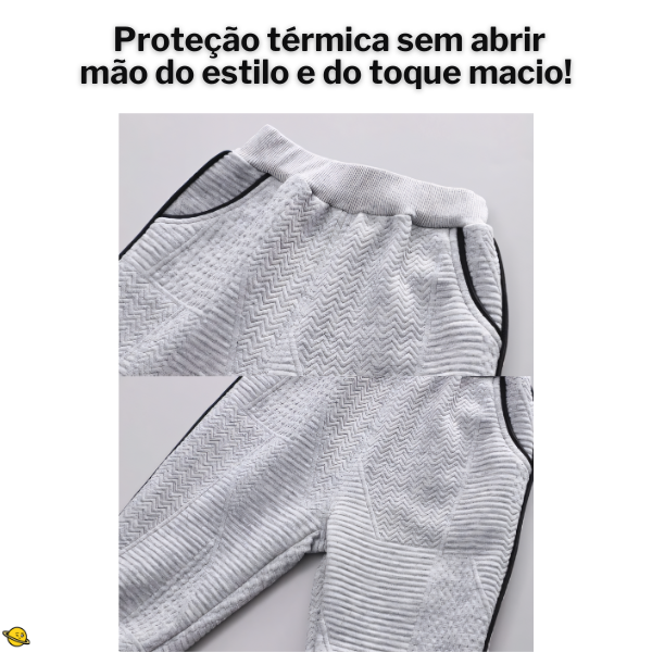 Traje Conjunto de Inverno Algodão Bear (Suéter e Calça) Brincarzi