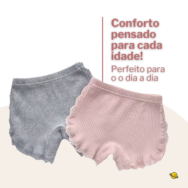 Shortinho Conforto Infantil LacyShort Brincarzi