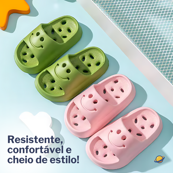 Chinelo Crocs Smile Face Infantil