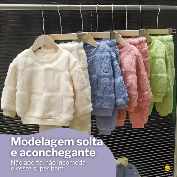 Pijama Infantil SoftyDreams – Conjunto Blusa e Calça Brincarzi