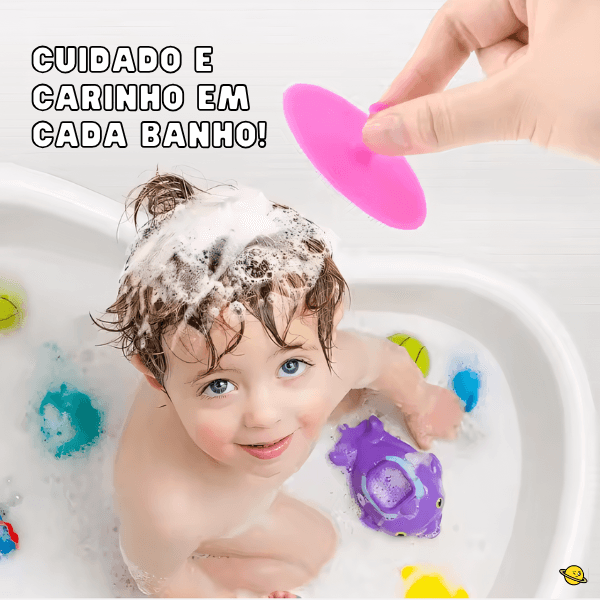 Escova de Silicone para Cabeça Baby
