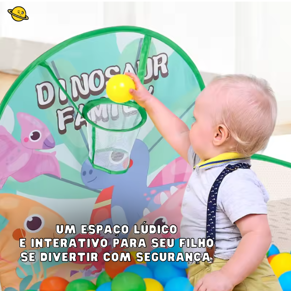 Piscina de Bolinhas com Cesta de Basquete