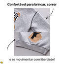 Traje Conjunto de Inverno Algodão Bear (Suéter e Calça) Brincarzi