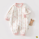 Macacão Cotton em Malha Suave de Botão Brincarzi