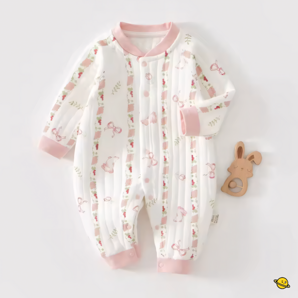 Macacão Cotton em Malha Suave de Botão Brincarzi