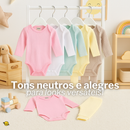 Kit 10 Peças - Conjunto Body Manga Longa + Calça (100% Algodão) Brincarzi