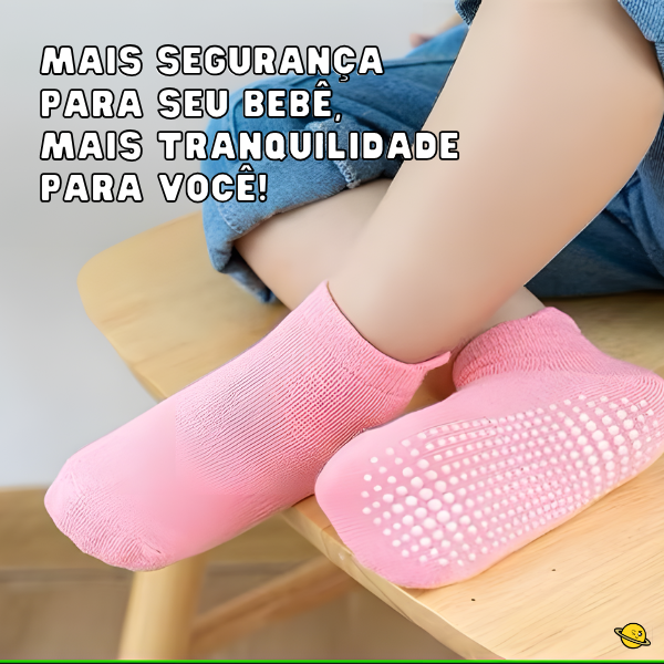 Kit 6 Pares de Meias Antiderrapante Kids