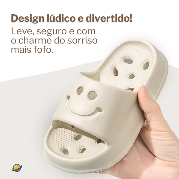 Chinelo Crocs Smile Face Infantil