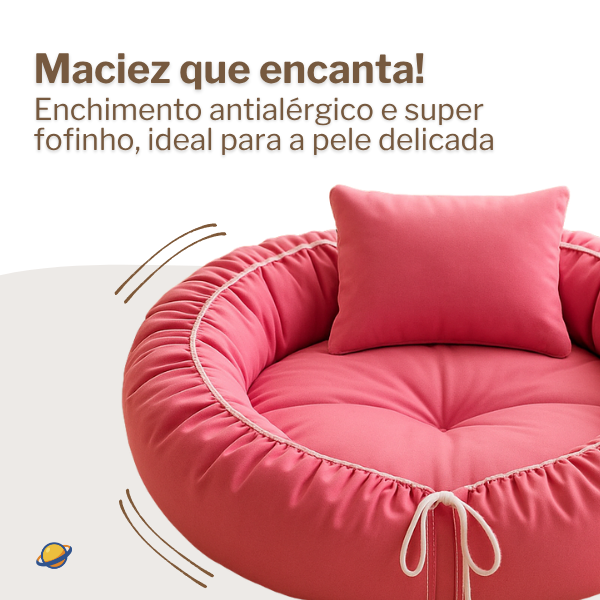 Ninho Aconchego Regulável de Algodão + Almofada Brincarzi