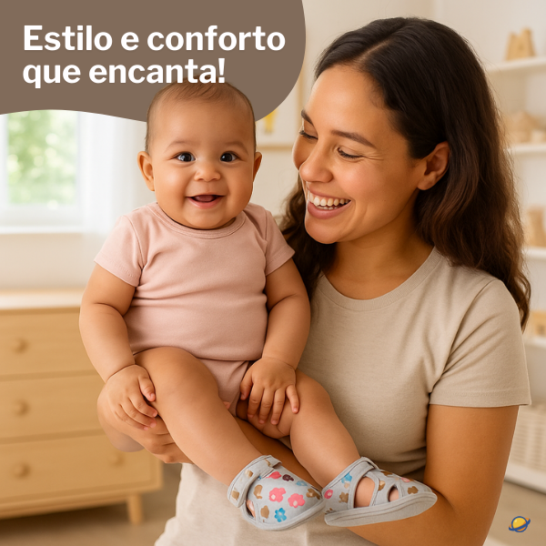 Sandália Rasteirinha Baby Comfort Antiderrapante