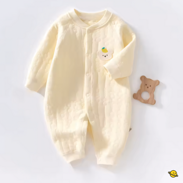 Macacão Cotton em Malha Suave de Botão Brincarzi