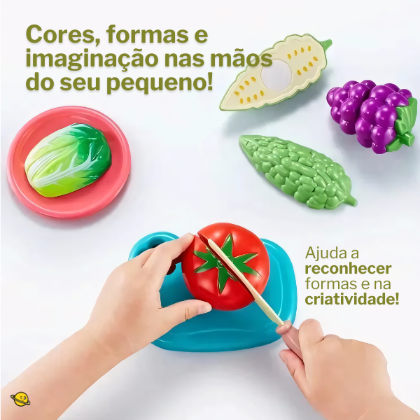 Brinquedo Cesta de Frutas Montessori Brincarzi