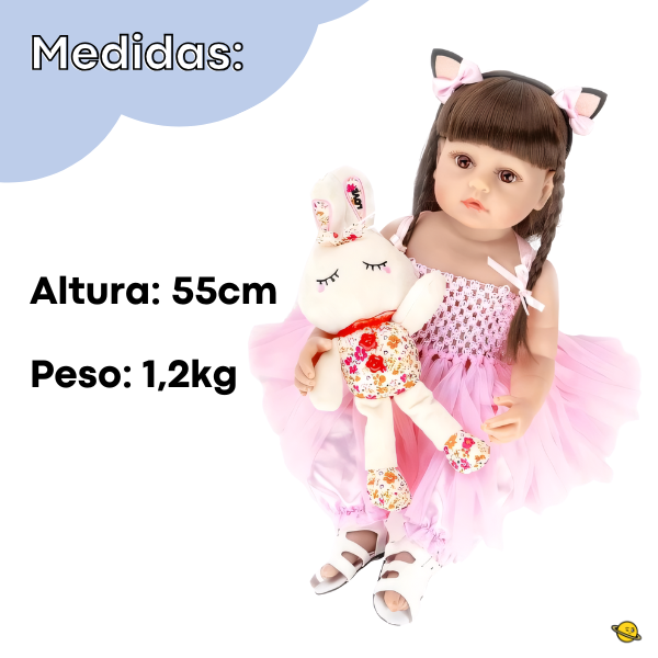 Boneca Aninha Bebê Reborn - Brincarzi