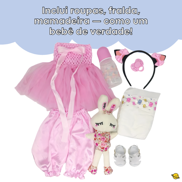 Boneca Aninha Bebê Reborn - Brincarzi
