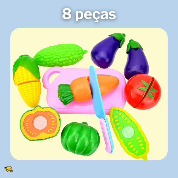 Kit Peças Cesta de Frutas Montessori Brincarzi