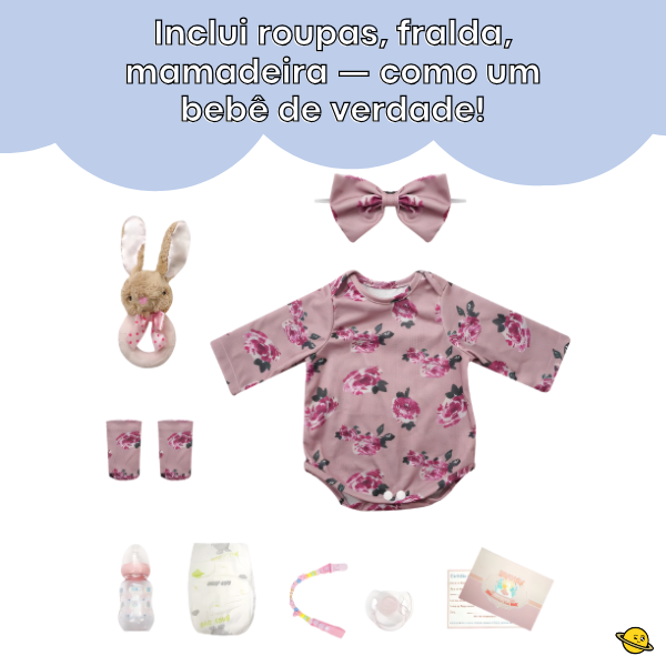 Boneca Larinha Bebê Reborn Recém Nascido Brincarzi