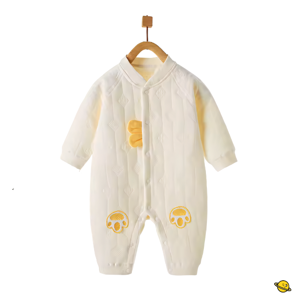 Macacão Cotton em Malha Suave de Botão Brincarzi