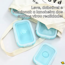 Conjunto 4 Potes Marmitas de Silicone Dobrável