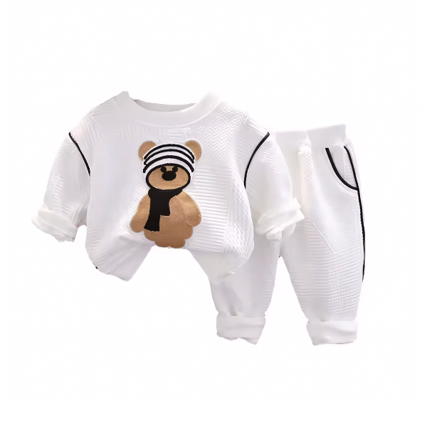 Traje Conjunto de Inverno Algodão Bear (Suéter e Calça) Brincarzi