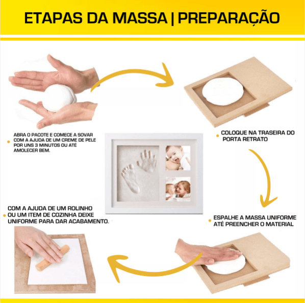 Porta Retrato Infantil Registro Massa de Modelar