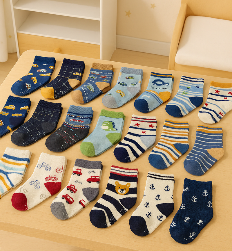 18 Pares de Meia Infantil Estampadas Brincarzi