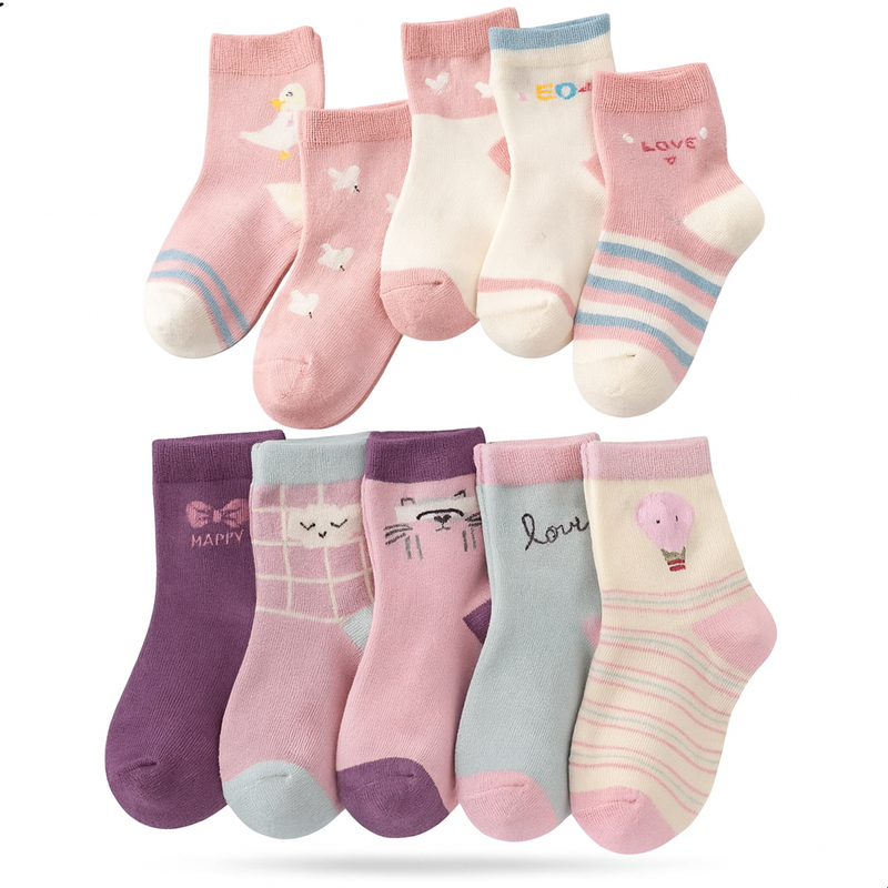 18 Pares de Meia Infantil Estampadas Brincarzi