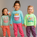 Kit 6 Peças de Moletom Inverno (3 Conjuntos de Casaco + Calça) Brincarzi